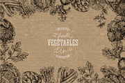 Handsketched vegetables