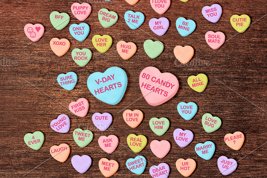 Conversation Hearts Candy Clipart