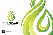 Green Swirl / Leaf - Logo Template