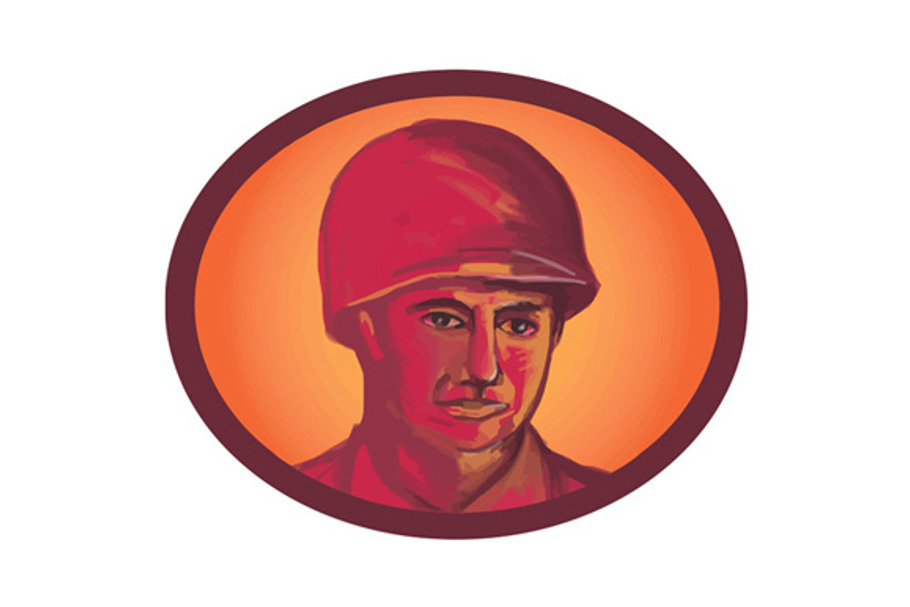 World War Two American Soldier Head in Illustrations - product preview 8