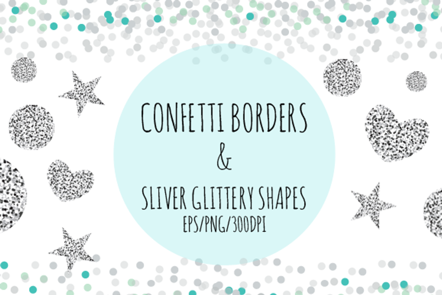 Confetti and Sliver Glitter Shapes