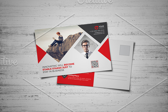 Corporate Postcard in Postcard Templates - product preview 3