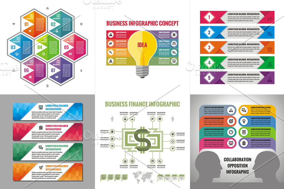 6 Infographic Business Concepts