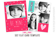 Valentine 5x7 Card Template BEM16