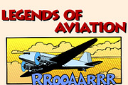 Legends of aviation retro airplane