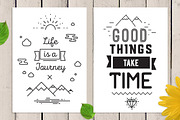 2 cards with inspirational quotes