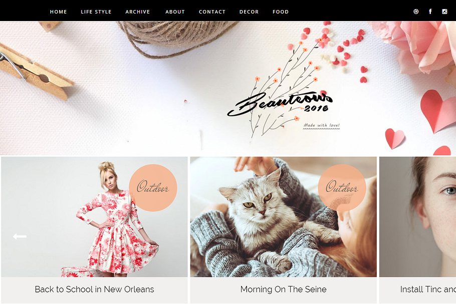 Beauteous Blogger Template in Website Templates - product preview 8