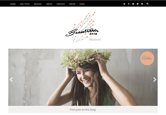 Beauteous Blogger Template in Website Templates - product preview 1