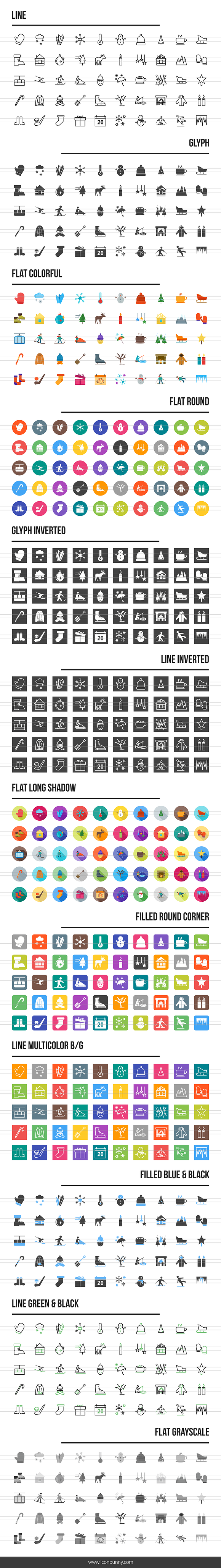 600 Winter Icons in Graphics - product preview 1