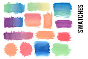 Watercolor Swatches Clipart