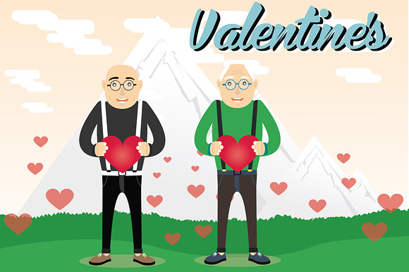 Characters for Valentine's Day. in Illustrations - product preview 3
