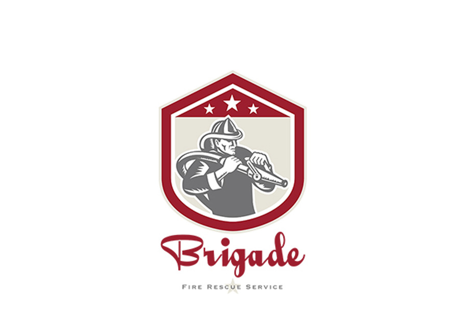 Brigade Fire Rescue Service Logo
