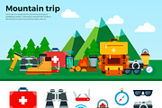 Mountain trip. Travel Concept