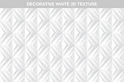 White decorative 3d texture.Seamless