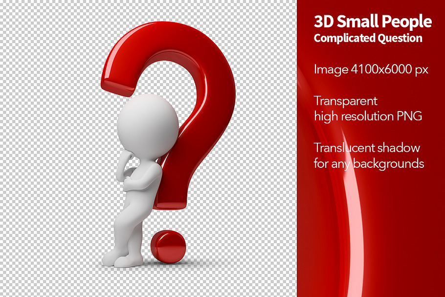 3D Small People - Question in Illustrations - product preview 8