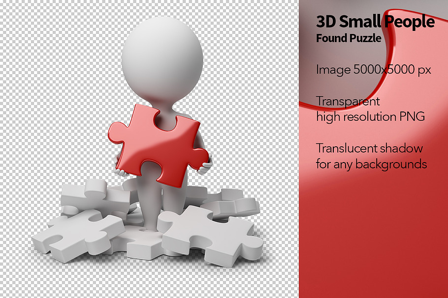 3D Small People - Found Puzzle in Illustrations - product preview 8