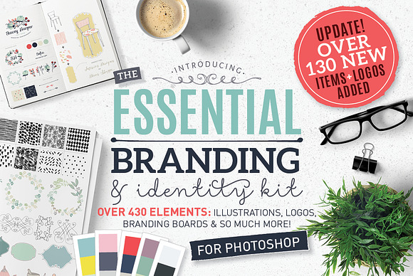 Essential branding kit for Photoshop in Logo Templates - product preview 4