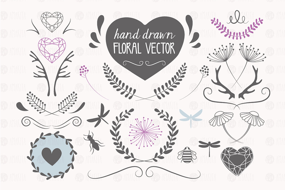 Floral frames in Illustrations - product preview 8