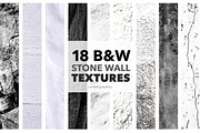 18 Black & White Stone Wall Textures