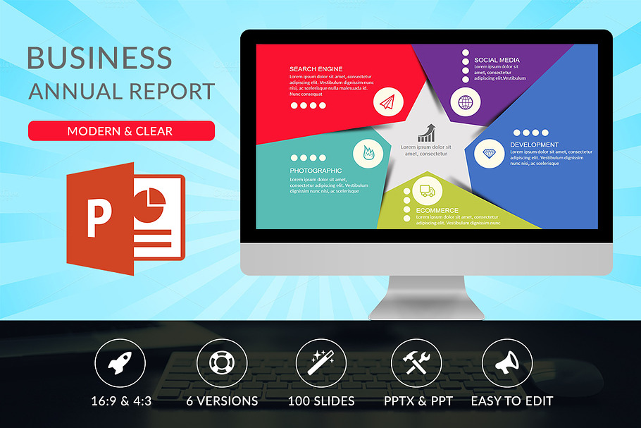 Business Annual Report Powerpoint in PowerPoint Templates - product preview 8