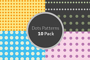 10 Dots Patterns (AI, EPS)
