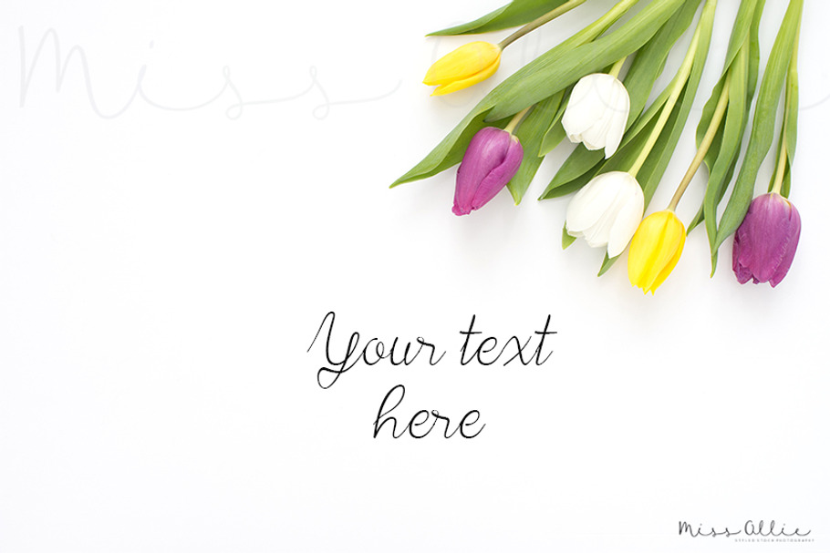 Styled stock photography tulips in Product Mockups - product preview 8