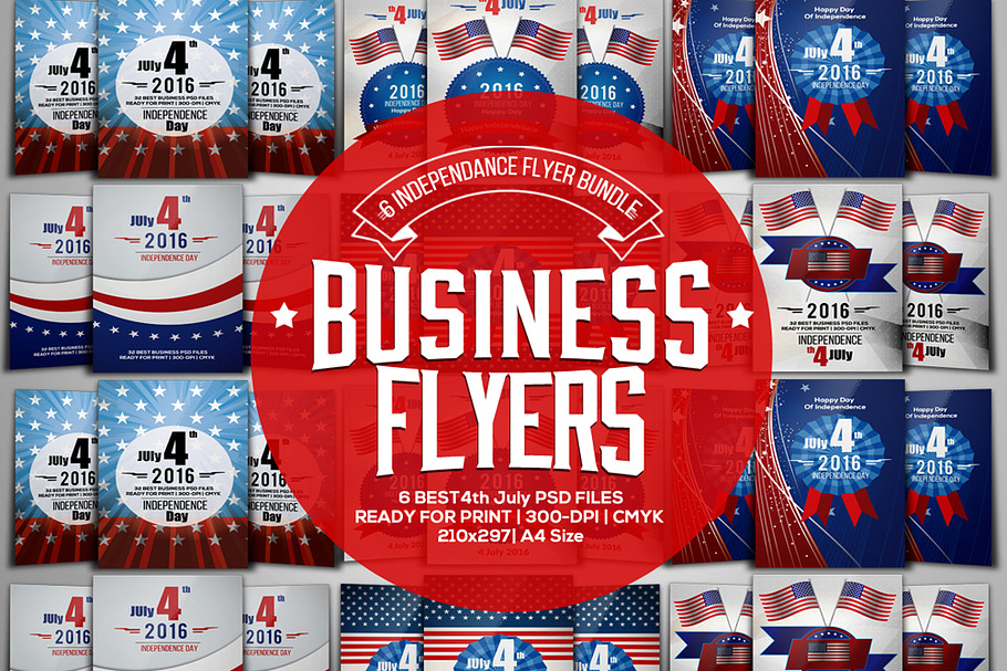 6 4th of July Poster Bundle in Flyer Templates - product preview 8