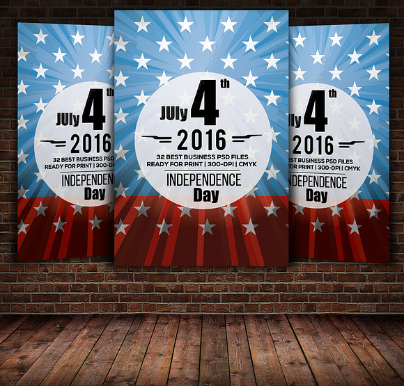 6 4th of July Poster Bundle in Flyer Templates - product preview 1