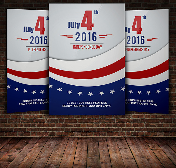6 4th of July Poster Bundle in Flyer Templates - product preview 2
