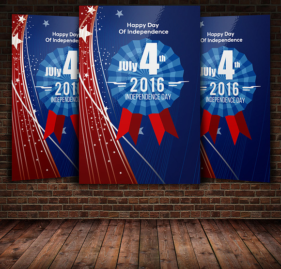 6 4th of July Poster Bundle in Flyer Templates - product preview 3