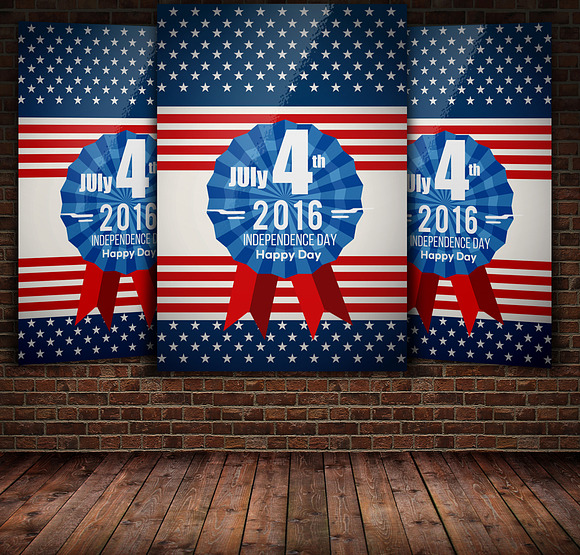 6 4th of July Poster Bundle in Flyer Templates - product preview 4