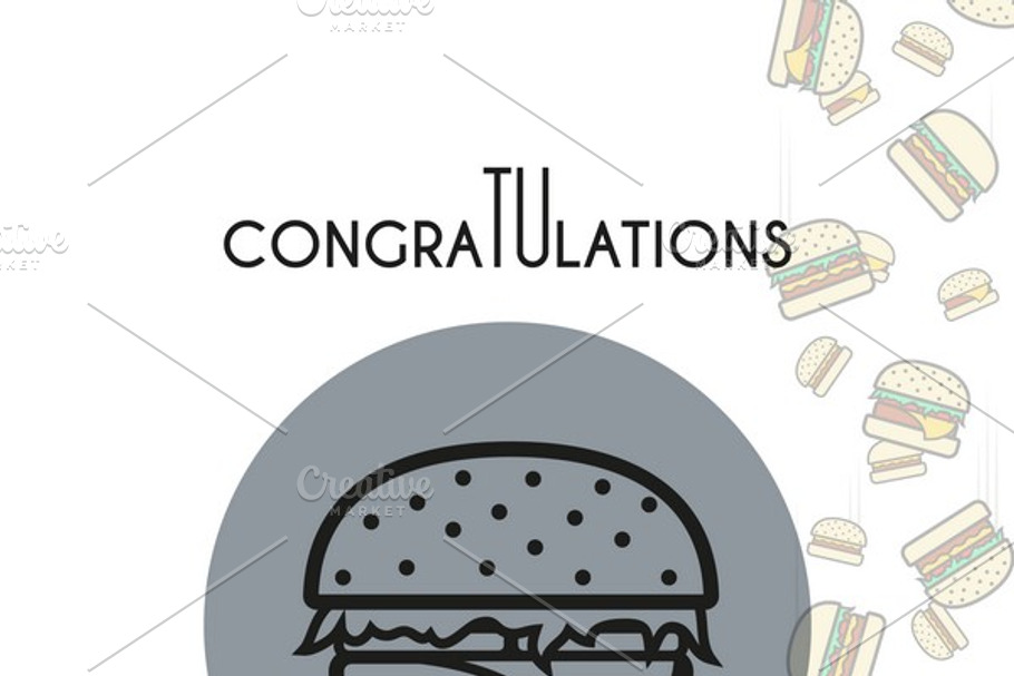 Falling burgers background in Objects - product preview 8