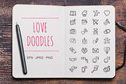 Doodle love icons