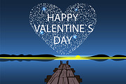 Happy Valentines day star heart