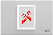 Flamingo Couple Poster