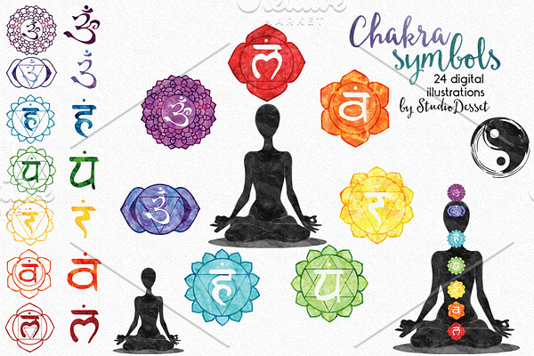 Chakra Symbols - Design Elements