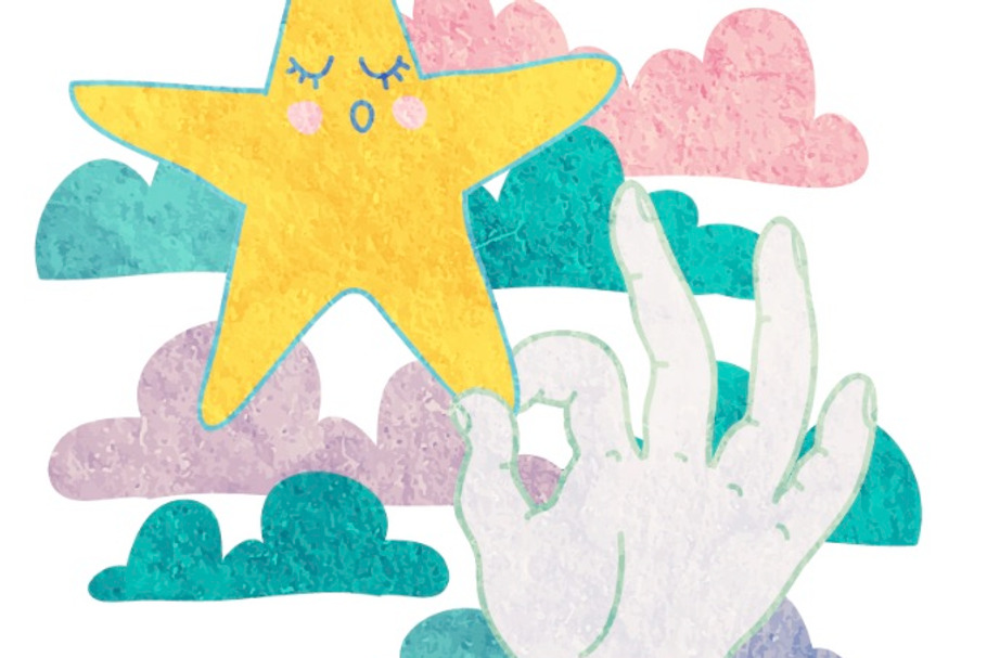 The star in a hand in Illustrations - product preview 8