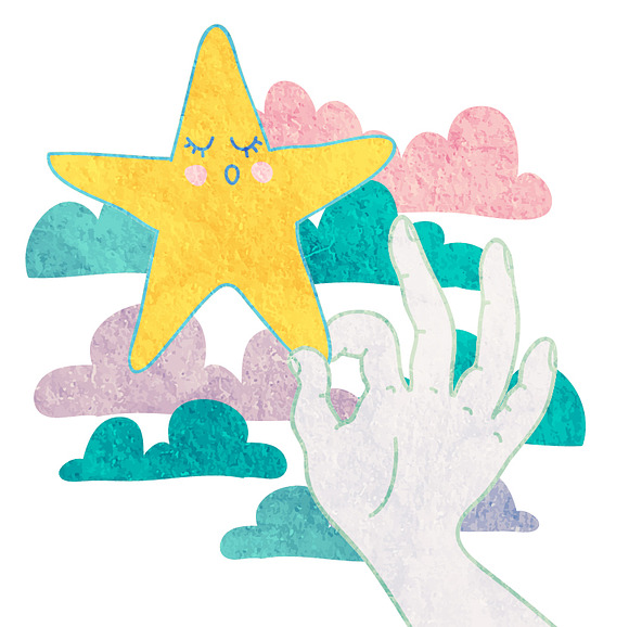 The star in a hand in Illustrations - product preview 1
