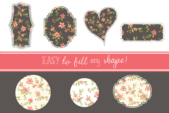 Seamless Vintage Floral Patterns in Patterns - product preview 2