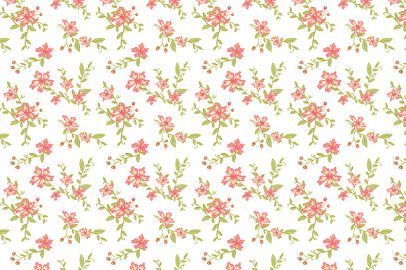 Seamless Vintage Floral Patterns in Patterns - product preview 3
