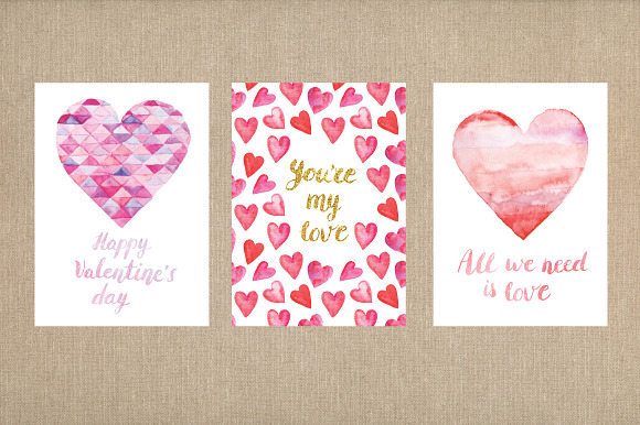 Valentine's day cards template in Card Templates - product preview 1