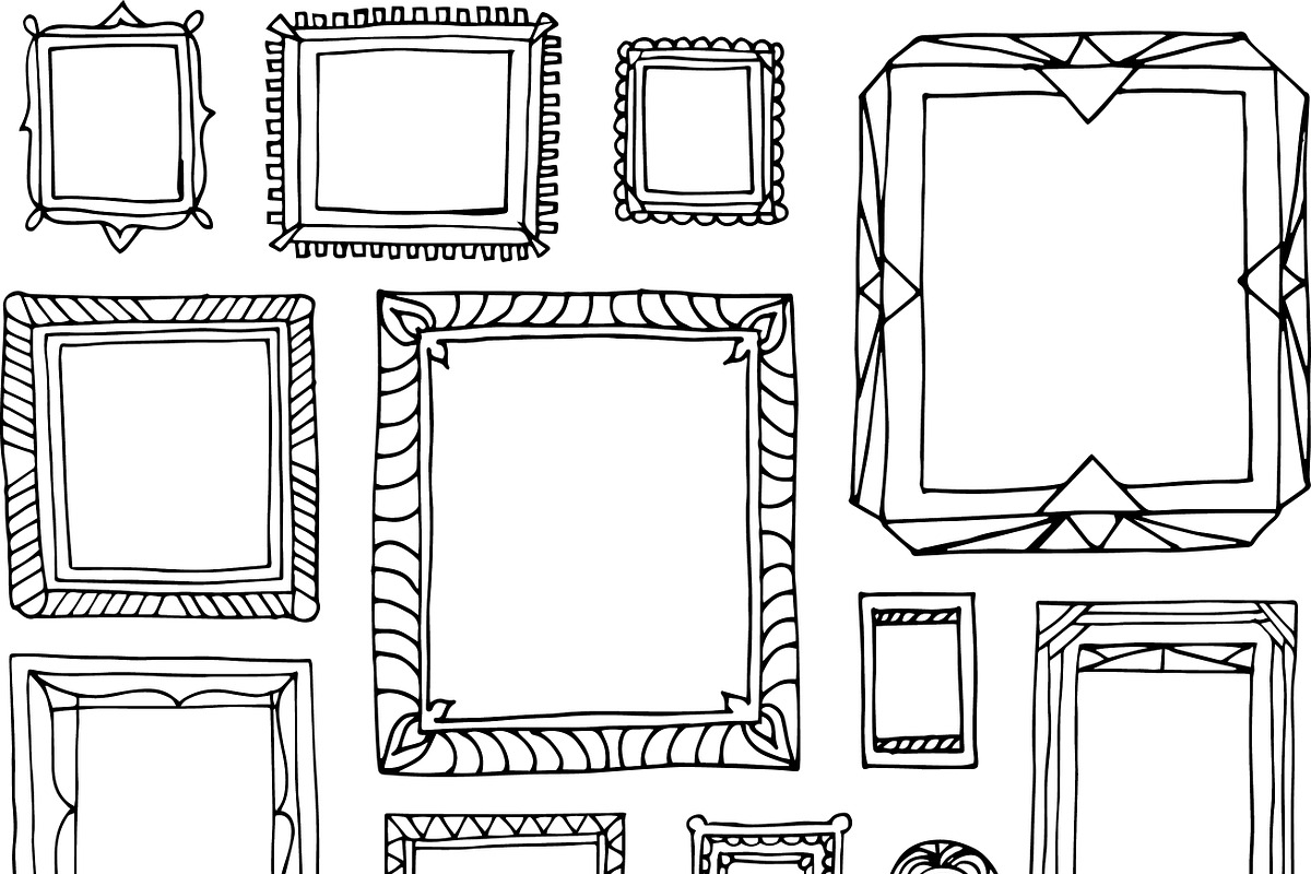 Picture Frame Illustrations in Illustrations - product preview 8