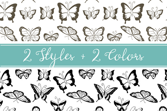 Seamless Butterfly Pattern - Vector in Patterns - product preview 1