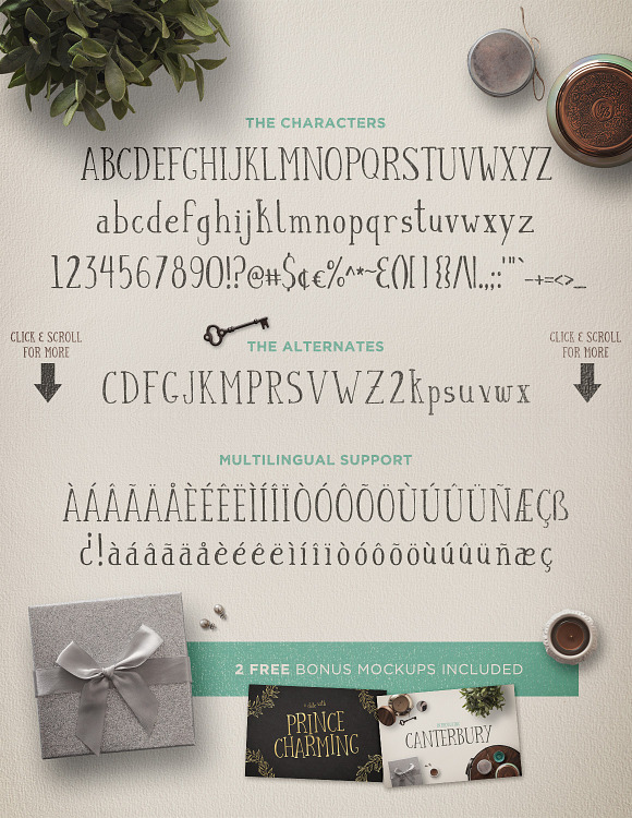 Canterbury + Bonus Mockups in Whimsical Fonts - product preview 3