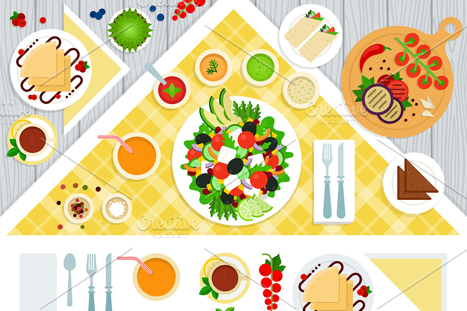 Vegeterian food in Illustrations - product preview 8