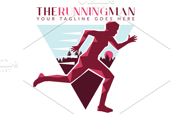 The Running Man (Logo Template) in Logo Templates - product preview 1