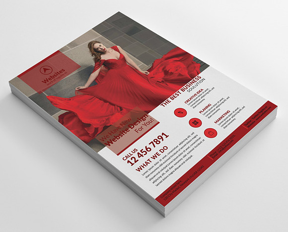 4 WEBs Business Flyers in Flyer Templates - product preview 2