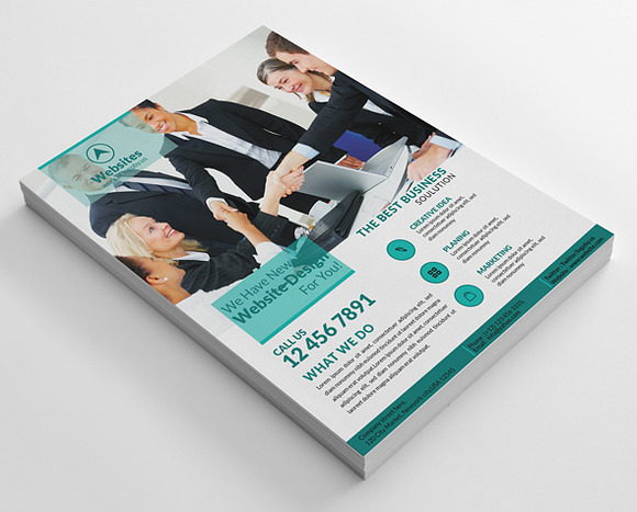4 WEBs Business Flyers in Flyer Templates - product preview 3