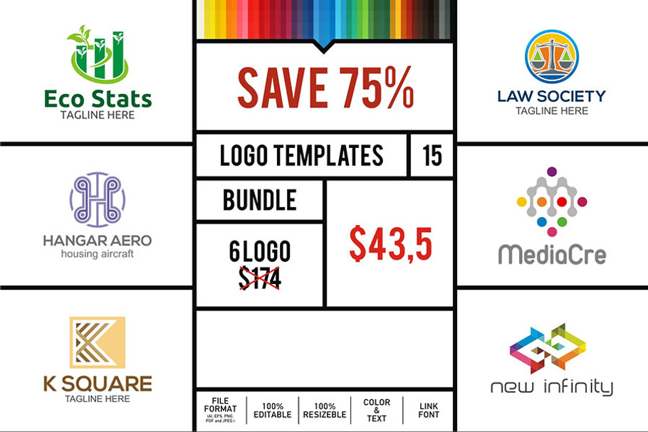 Logo Bundle #15 in Logo Templates - product preview 8