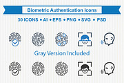 Biometrics Authentication Icons